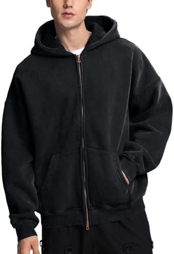 J. America Adult Vintage Zen Full-Zip Hooded Fleece Sweatshirt